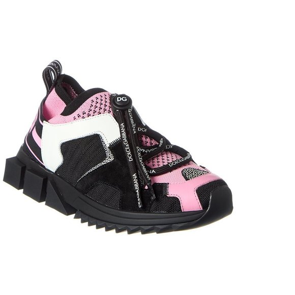 Dolce & Gabbana Shoes - Salvatore Ferragamo Sorrento Leather & Suede-Trim Sneaker
